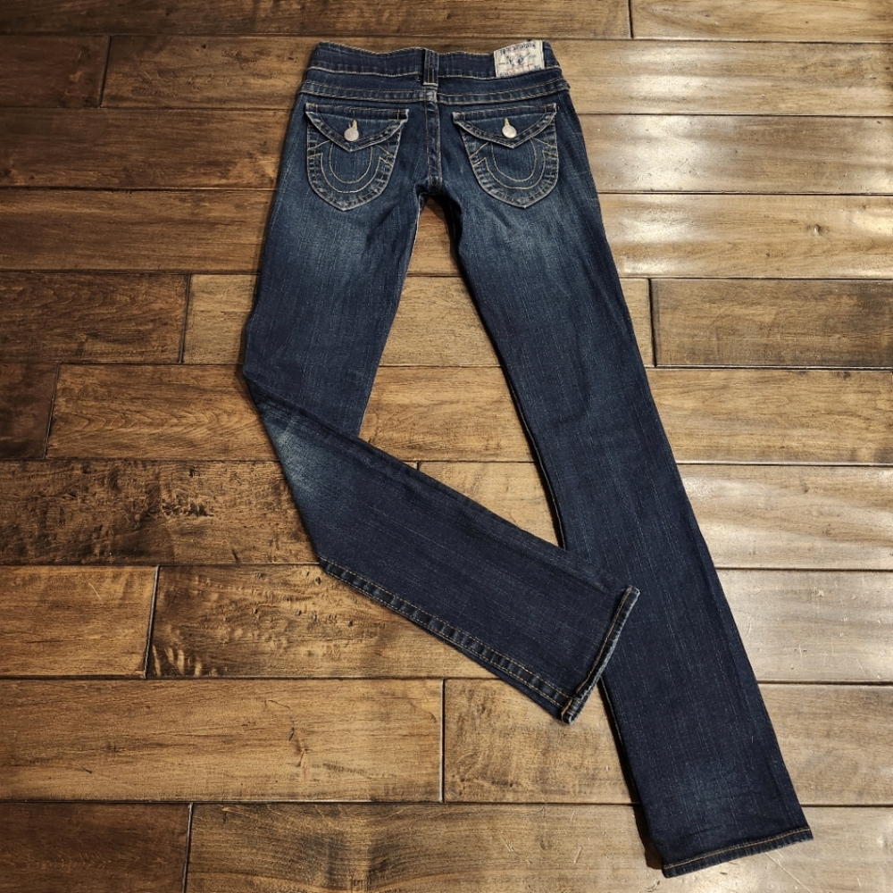 True Religion Billy straight leg Dark Denim jeans size 25 X 33